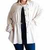 Women's Faux Suede Shirt Jacket - Cotton Bleu - 4 of 4