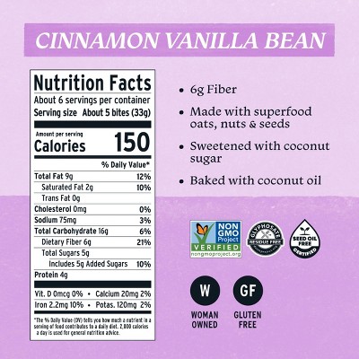 Purely Elizabeth Cinnamon Vanilla Bean Granola Bites - 7oz