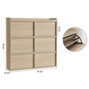 Shoe Cabinet with Drawers, Wooden Shoe Organizer with Adjustable Shelf, Shoe Storage for Entryway, Hidden Shoe Cabinet for Hallway, Living Room - 3 of 4