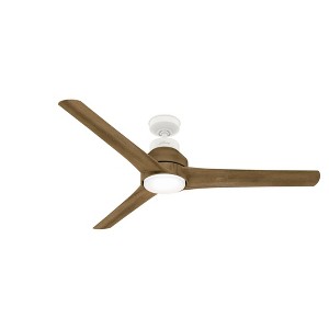 60" Lakemont Damp Rated Ceiling Fan with Remote White (Includes LED Light Bulb) - Hunter Fan: 3-Blade, Modern Style, ETL Listed, Adjustable Speed - 1 of 4