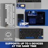 MaseiKar AL75 Wireless Mechanical Gaming Keyboard,Full Aluminum CNC,75% Layout,BT/2.4G/Wired,Hot Swap,Creamy Switches,TKL Gasket,RGB Backlight(Silver) - 4 of 4