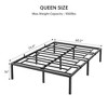 6 Inch Twin Bed Frame No Box Spring Needed, Heavy Duty Metal Platform Bed Frame Twin Size, Black - 2 of 4