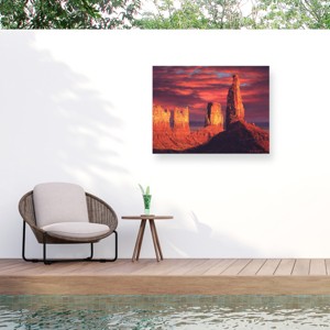 Trademark Fine Art - R W Hedge Fiery Castles Matted Framed Art - 1 of 4
