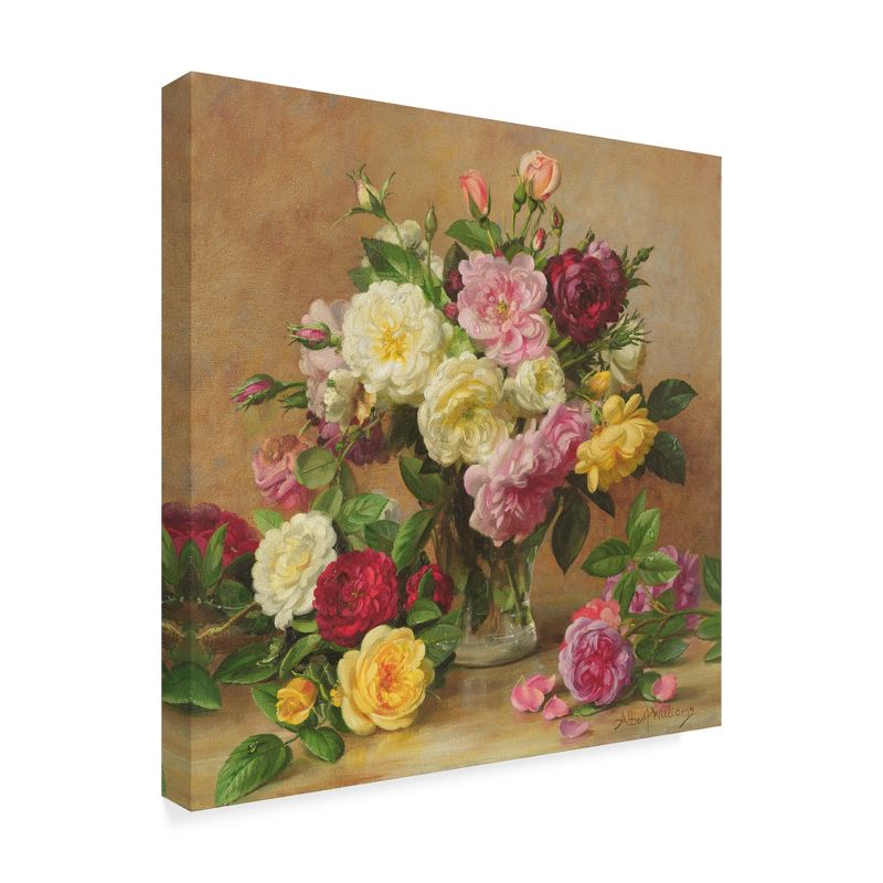 Trademark Fine Art -Albert Williams 'Old Fashioned Victorian Roses' Canvas Art, 1 of 4