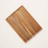 13"x18" Wood Cutting Board with Juice Well Brown - Hearth & Hand™ with Magnolia