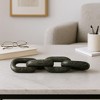 Marble Chain Link  Sculpture for Bathroom Decor, Office, and Living Room Decor - Modern Shelf Statues for Home Accents - 3 of 4