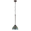 Chloe Lighting Empress Tiffany-Style Dark Bronze 1 Light Mini Pendant 8" Wide - 2 of 4