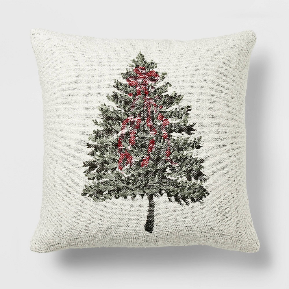 Woven Tree Square Throw Pillow - Threshold™ designed with Studio McGee