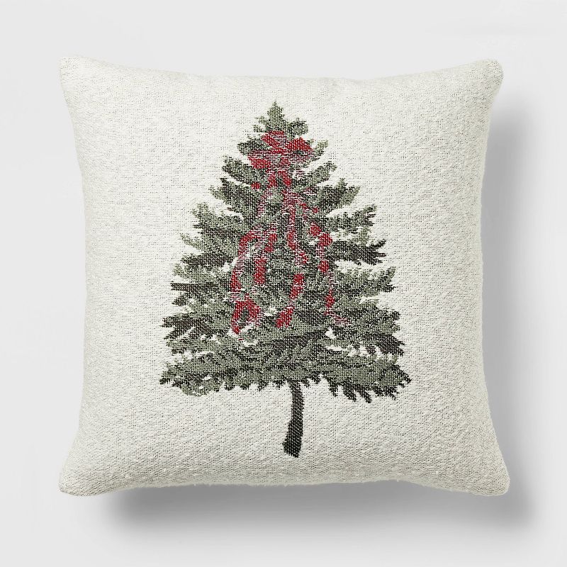 Woven Tree Square Throw Pillow - Threshold&#8482; designed with Studio McGee, 1 of 6