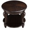 PAGED 22 Inch Round Side Table Retro Wooden End Table with Storage Shelf and 4 Legs for Living Room, Bedroom - 2 of 4