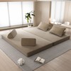 CAVINAS Modern Fuffy Chenille Futon Sofa Bed with Removable Backrests/Soft Pillows,Convertible Sleeper Sofa Couch for Living Room,Bedroom - 3 of 4