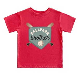 The Juniper Shop Ballpark Brother Toddler Short Sleeve Tee - 1 of 4