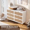 Rattan 6 Drawer Dressers for Bedroom, Boho Wooden Chests of Drawers,  Modern Double Dresser Chest for Living Room, Entryway, Kids Room - 4 of 4