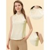 INSPIRE CHIC Women's Mock Neck Sleeveless Ruffles Satin Blouses - 2 of 4