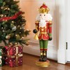 LuxenHome Lighted Nutcracker Bugling Soldier, Battery Operated Christmas Holiday Decoration - 4 of 4