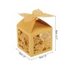Unique Bargains Durable Paper Hollow Design Bright Color Elegant Appearance Gift Box 2"x2"x3.1" 25 Packs - 2 of 4