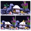 Unique Bargains Ceramic Aquarium Hideaway Rock Cave Fish Tank Decoration 3.86"x3.78" Beige Yellow 1 Pc - 4 of 4