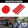 Unique Bargains Bicycle Racing Helmets PET Vehicle Waterproof Reflective Tape Red 2 Set - 2 of 4