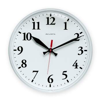 AcuRite 12.5" Outdoor Wall Clock White