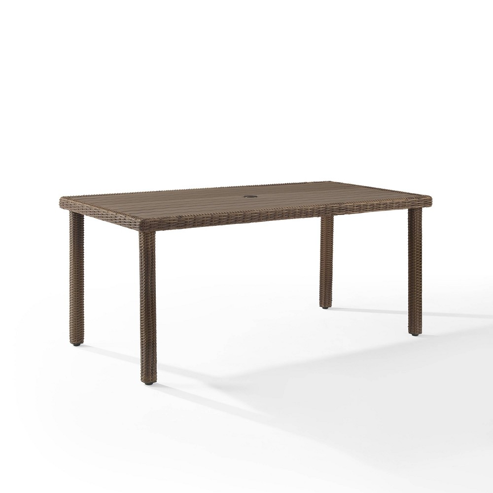 Photos - Garden Furniture Crosley Bradenton Outdoor Rectangular Dining Table Weathered Brown  