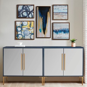 Abstract 5-piece Gallery Framed Canvas Wall Art Set - 1 of 4