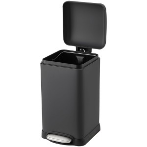 Stainless Steel Trash Can with Lid, 12L Trash Bin, Anti-Stain Touchless Kitchen Bathroom Garbage Can - 1 of 4