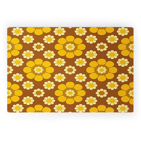 Emanuela Carratoni Moody Blue Garden Small Welcome Mat - Deny Designs :  Target