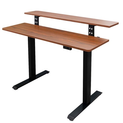 Costway Electric Adjustable Standing Desk Stand Up Workstation W/control  White\black\ Maple\teak : Target