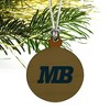 California State University Monterey Bay Secondary Logo Mini Small Tiny Wood Christmas Tree Holiday Ornament - 3 of 4