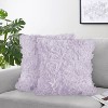 Sweet Jojo Designs Girl Decorative Throw Pillow Covers 18in. (Pillow Inserts Not Included) Rose Lavender Purple 2pc - 2 of 4