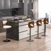 VECELO Swivel Bar Stools Height Adjustable Wooden Barstools, Set of 2 Seats - 3 of 4