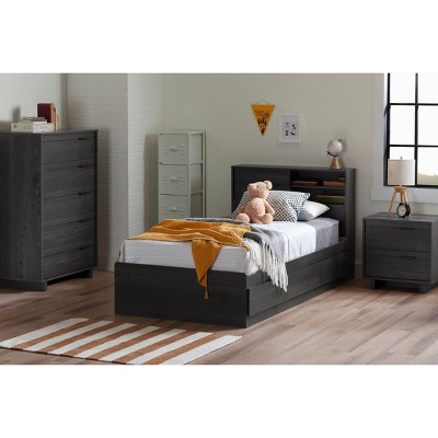 South Shore Fynn 5 Drawer Chest Gray Oak: Modern Design, Metal Pulls, Smooth Gliding Rails