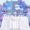 Wikineon Sequin Tablecloth White Wedding Table Decoration 90x90 Inch Sequin Overlays for Halloween Home Outdoor Wedding Christmas - 2 of 4