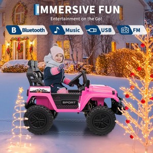 24V Ride On Toys for Big Kids, 2 Seater Extend Ride On Car, Kids' Electric Vehicles with Remote Control,Adjustable Car Body, Music,3 Speeds - 1 of 4