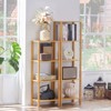 Aoibox 4 Tier Tall Bookshelf with Storage Small Bookcase for Small Spaces Industrial Modern Shelf for Living Room Office Bedroom - 4 of 4