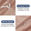 Luxury Soft Premium Duvet Cover Set - Zipper Closure & Matching Pillow Shams - CGK Linens - 4 of 4