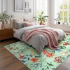 Area Rug for Living Room, Floral Washable Rugs Low Pile, Soft Non Slip Vintage Carpet for Bedroom, Kitchen, Dining Room, Office - 2 of 4