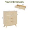 Modern Closet Dressers Chest of Drawers, Wood Storage Dresser Chest of Drawers Organizer for Bedroom Living Room Hallway Closet,Natural Oak - 2 of 4