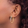 Black Bow Jewelry 3.75mm Glitter Infused Oval Twist Hoops in 14k Yellow Gold, 28mm - 3 of 4