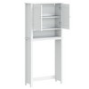 vidaXL Over-the-Toilet Storage Bathroom Space Saver Organizer BERG Solid Wood - White 29.9" x 10.6" x 64.8" - 4 of 4