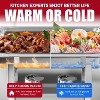 8QT Rectangular + 5QT Round Warmer, Stainless Steel Portable Buffet Food Warmer Tray, Stackable, Suitable for Buffets, Events and Parties - 3 of 3