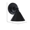Toltec Lighting Any 1 - Light Sconce in  Matte Black with 7" Matte Black Cone Metal Shade Shade - 2 of 2