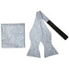 Men's Paisley 2.75" x 4.75" Adjustable 16" - 20" Freestyle Self Tie with Hankie Set - 2 of 4