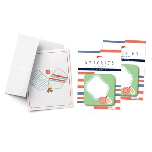 Whale Stickies 3" x 3" 50-Sheet Sticky Notes (2-Pack) & Love Note Whale Greeting Card Combo by Ramus & Co - 1 of 2