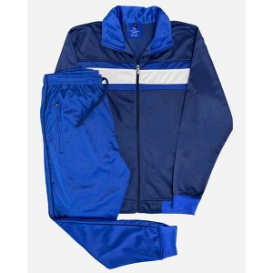 Men's Tracksuit contrast Color 2-piece Set - 1 of 4