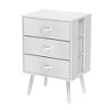 Vynxaria 2-Pack Modern Nightstands - 2 Fabric Drawers & Metal Legs, Stylish Bedside Storage Tables - 3 of 4