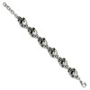 Black Bow Jewelry Men's Stainless Steel Antiqued Skulls Bracelet - 8.5 Inch - 2 of 4