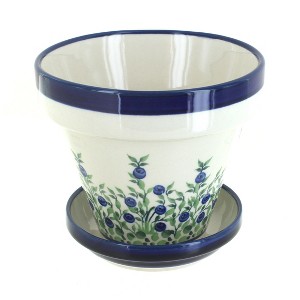 Blue Rose Polish Pottery 890-893 Zaklady Small Flower Pot - 1 of 1
