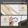 VINGLI 2.2 FT 1-Person Use Rattan Porch Swing Outdoor Support 440 LBS with Cushions & Adjustable Chains for Garden, Yard, Lawn, Tree, Brown - 4 of 4