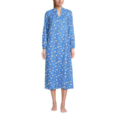 Lands' End Women's Plus Size Print Flannel Pajama Pants - 2x - Chicory Blue  Snowman : Target